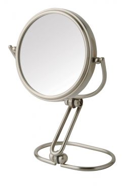 Jerdon 3-Inch Folding Travel Mirror with 15x Magnification, Nickel Finish, Brand New