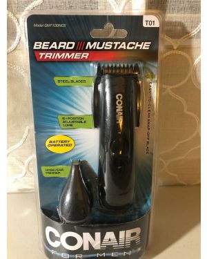 Conair GMT100RDCS Battery-Operated 2 in 1 Beard and Mustache Trimmer