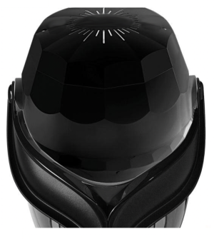 Black 1200W Adjustable Salon Bonnet Dryer, Made in Italy, with Roller Caster Base 